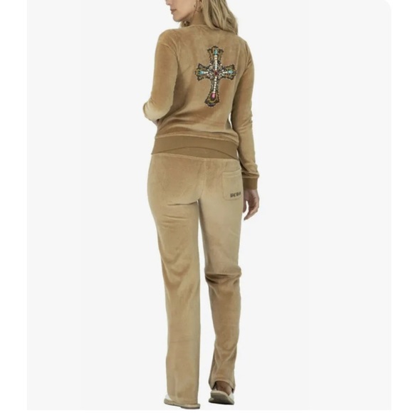 BCBG MAXAZRIA, Stone Detail Cross Zip up Track Suit Size Large - Picture 1 of 16